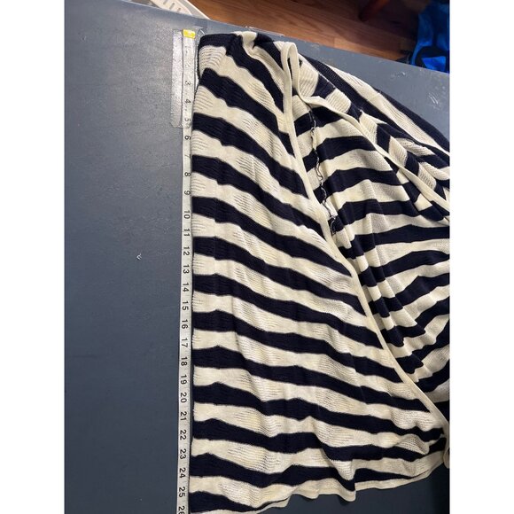 Striped Open Front Draped Cardigan Sweater  22/24 Lane Bryant  Coastal Layering‎ - Picture 2 of 7